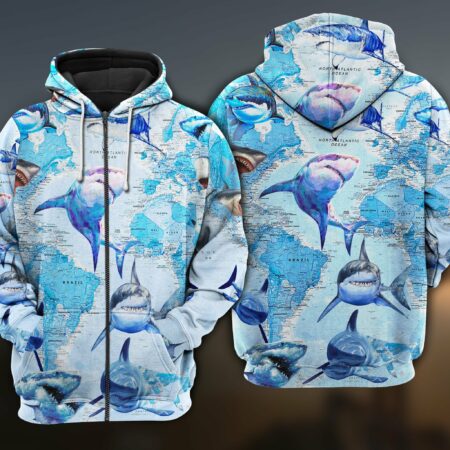 Shark love Earth - Hoodie - HOOD02MIN230921