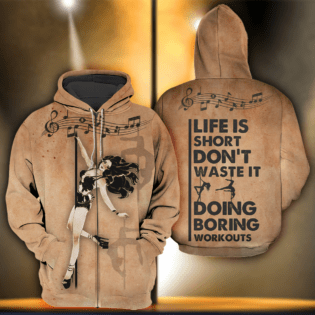 Pole Dance Life Is Short With Dark Yellow - Hoodie - Owl Ohh - Owl Ohh