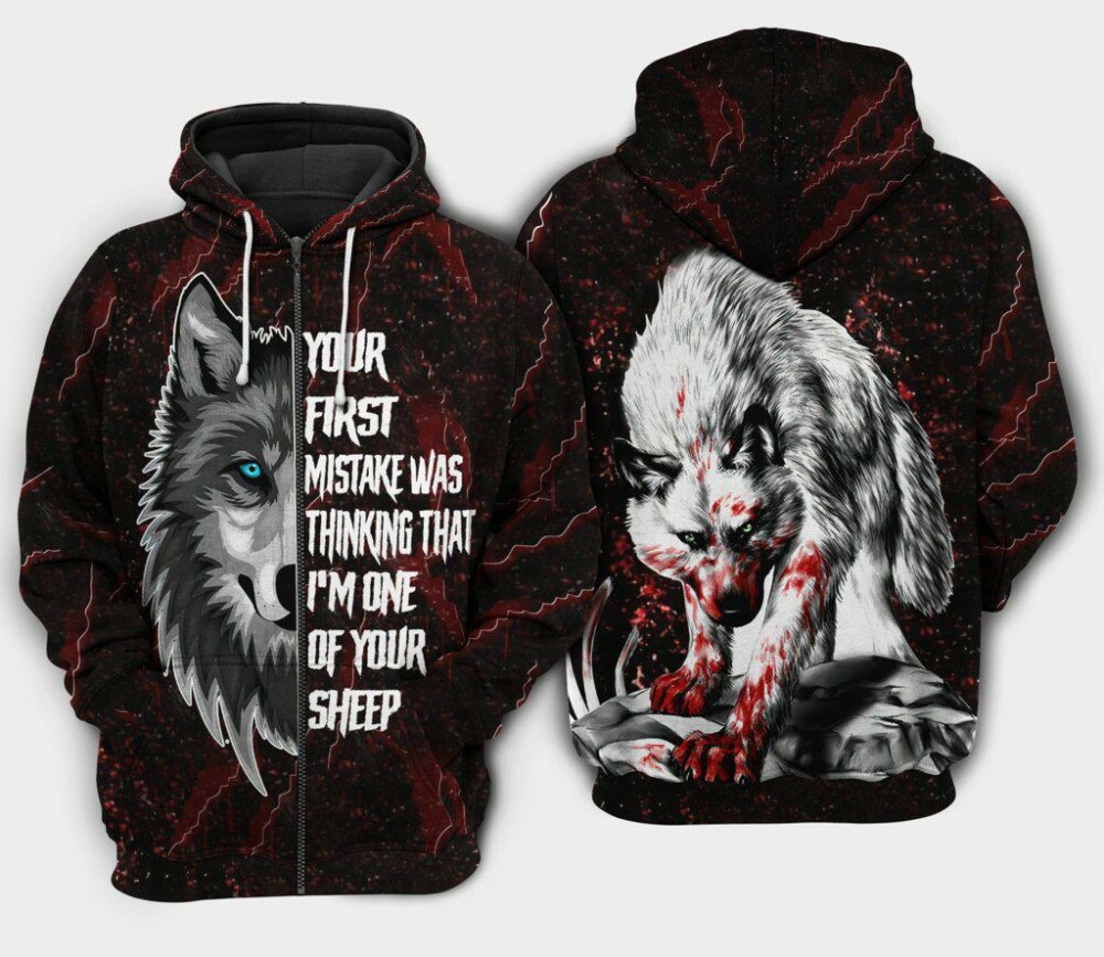 Wolf your first - Hoodie - HOOD05MIN030921