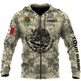 Mexican Army Style Personalized - Hoodie - Owl Ohh - Owl Ohh