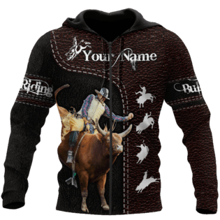 Customize Name Bull Riding Hoodie Printed Unisex Shirts 1 HOOD01FNN101121