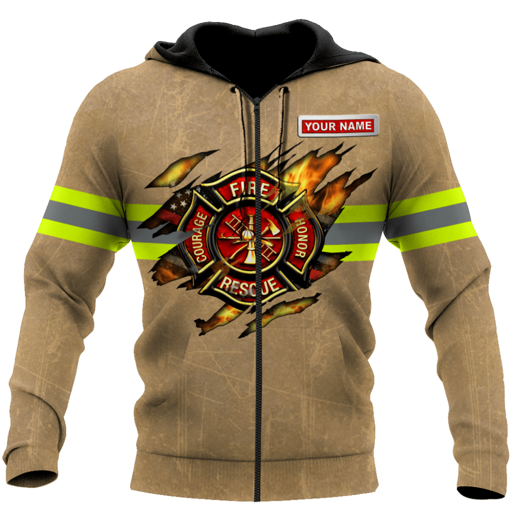 Firefighter Fire Honor Rescue Courage - Hoodie - Owl Ohh - Owl Ohh