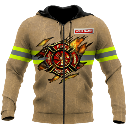 Firefighter Fire Honor Rescue Courage - Hoodie - Owl Ohh - Owl Ohh
