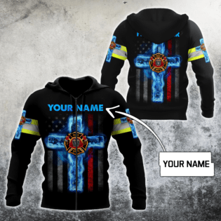 Firefighter And Jesus Side By Side - Hoodie - Owl Ohh - Owl Ohh