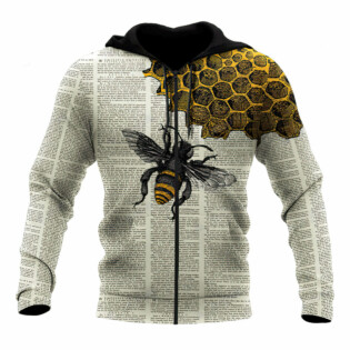 Bee Dictionary Page - Hoodie - HOOD01DUC010422