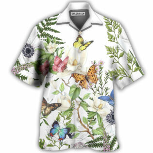 Butterfly Floral Beautiful - Hawaiian Shirt - Owl Ohh - Owl Ohh