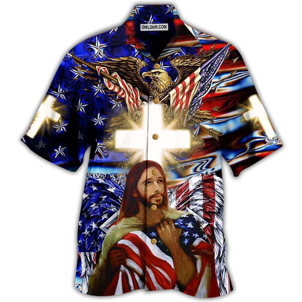 America Jesus Bless - Hawaiian Shirt - Owl Ohh - Owl Ohh