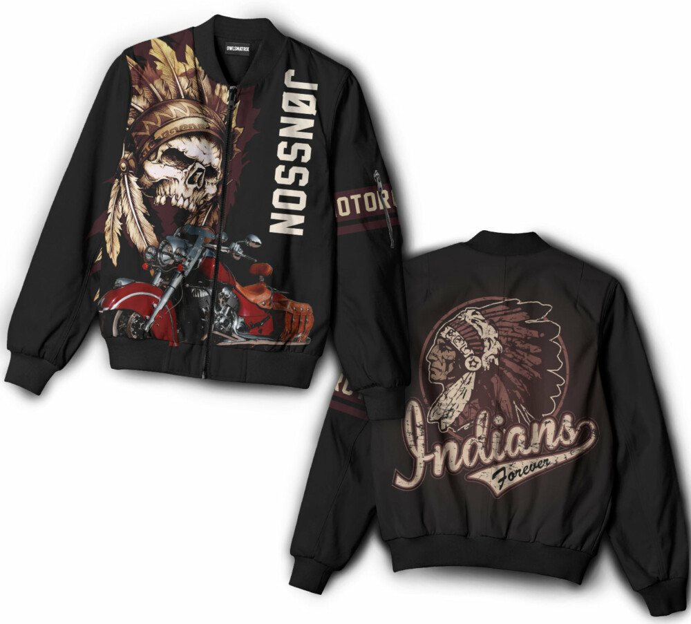 Indians Skull Personalized - Hoodie - BOMJ01NGA240122