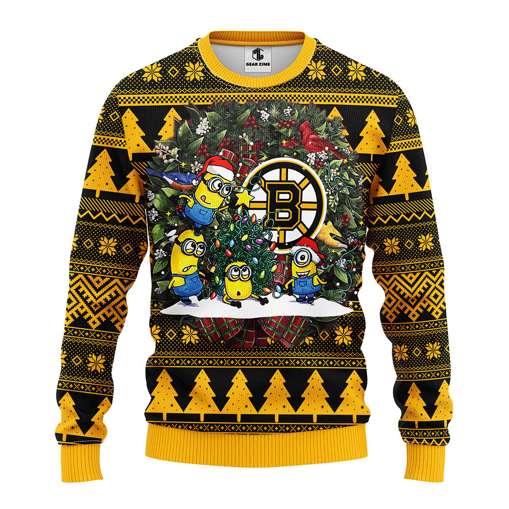 NHL Boston Bruins Personalized Custom Ugly Christmas Sweater, Jumpers - OwlOhh