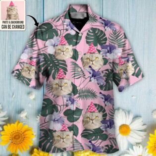 Cat You Want Tropical Custom Photo - Hawaiian Shirt - Owl Ohh for men and women, kids - Owl Ohh