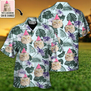 Cat You Want Tropical Custom Photo - Hawaiian Shirt - Owl Ohh for men and women, kids - Owl Ohh