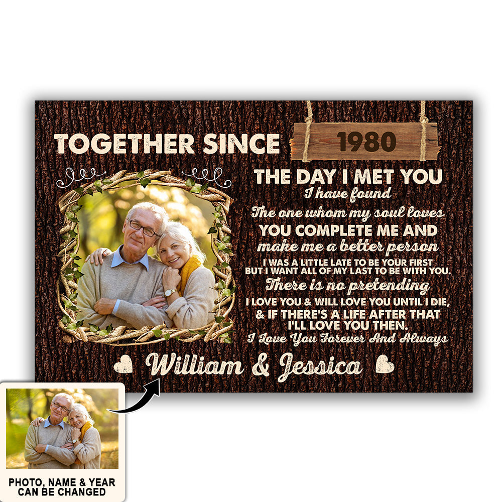 Couple You Complete Me I Love You Custom Photo Personalized - Horizontal Poster - Personalized Photo Gifts - Owl Ohh