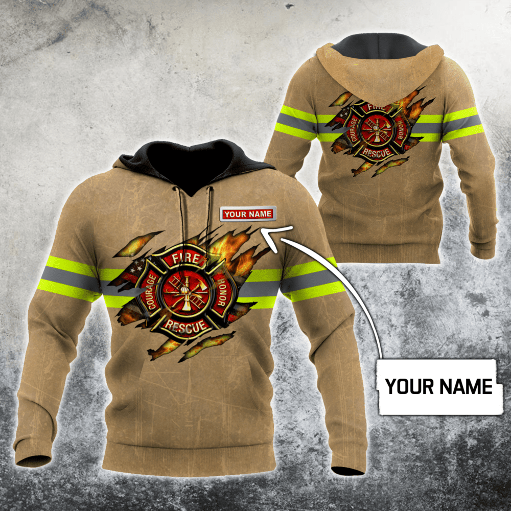 Firefighter Fire Honor Rescue Courage - Hoodie - Owl Ohh - Owl Ohh