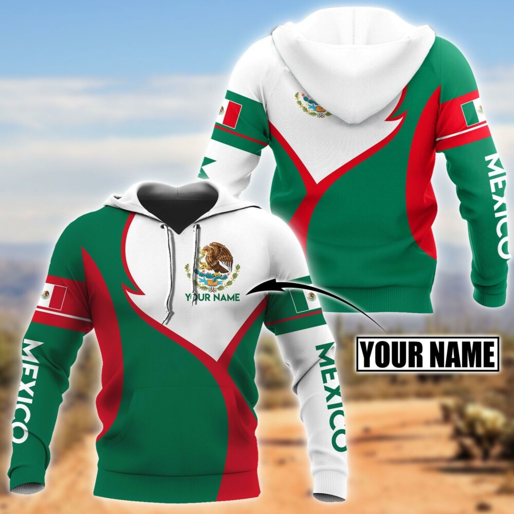 Mexico Green And Red Style Personalized - Hoodie - Owl Ohh - Owl Ohh