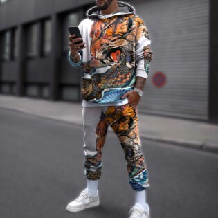 Japanese Art 3D All Over Printed Combo Hoodie + Sweatpant - HOOD01FNN071221