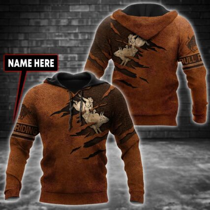 Personalized Name Bull Riding Hoodie Printed Unisex Shirts Bull Rider Ver 4