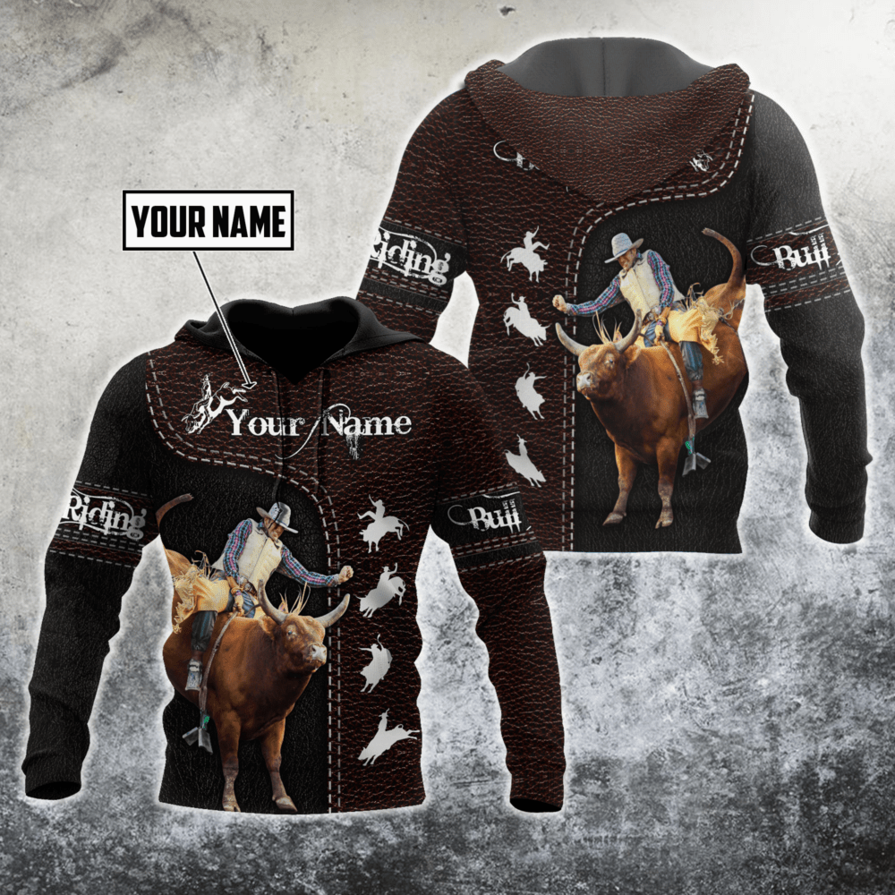 Customize Name Bull Riding Hoodie Printed Unisex Shirts 1 HOOD01FNN101121