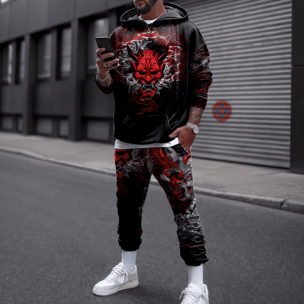 Japanese Geisha Tattoo Combo Hoodie + Sweatpant - HOOD01FNN171121