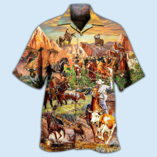 Cowboy Freedom Life Style Mountain - Hawaiian Shirt - Owl Ohh - Owl Ohh