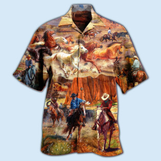 Cowboy Freedom Love Life Strong Cool - Hawaiian Shirt - Owl Ohh - Owl Ohh