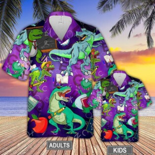 Dinosaur Funny Summer - Hawaiian Shirt - Owl Ohh - Owl Ohh