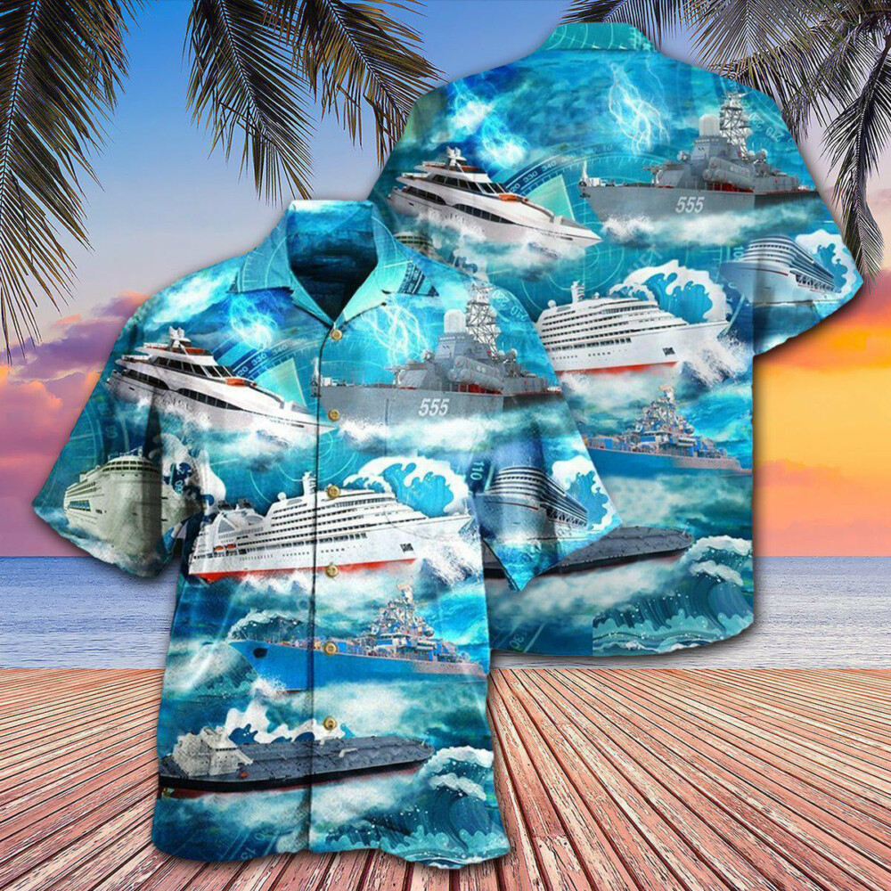 Ship Over Sea - Hawaiian Shirt - Owl Ohh - Owl Ohh