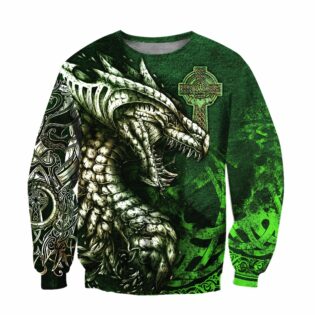 Celtic dragon tattoo green style - Hoodie - HOOD01NGA310322