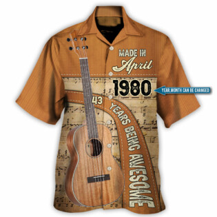 Guitar Love Years Of Being Awesome Personalized - Hawaiian Shirt - Personalized Photo Gifts, Custom Photo Gifts, Personalized Gifts Ideas for men and women, kids - Owl Ohh