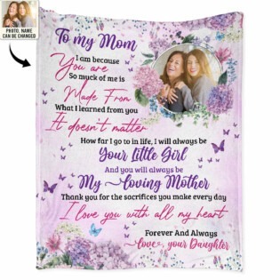 Mother's Day To My Mom Flower Amazing Style Custom Photo Personalized - Flannel Blanket - Personalized Photo Gifts - Owl Ohh