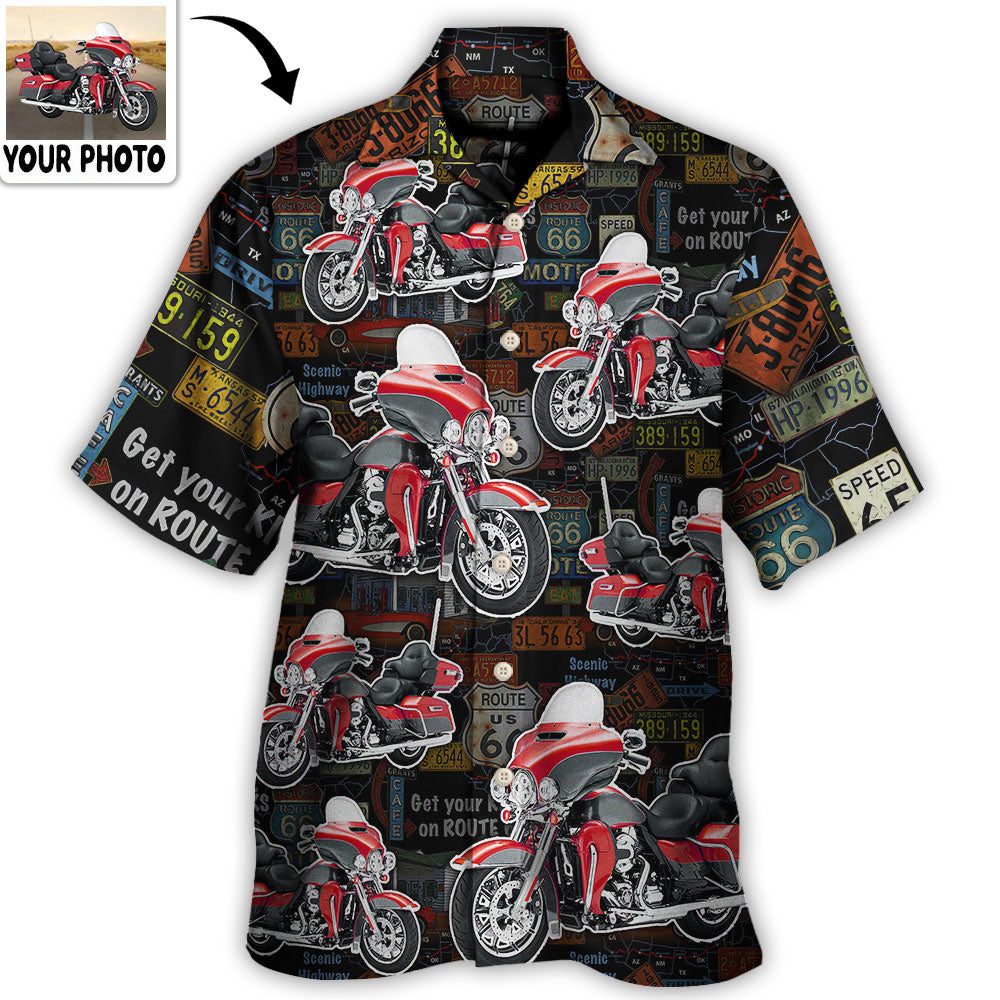 Motorcycle Ride Biker So Many Roads So Little Time Custom Photo - Hawaiian Shirt - Personalized Photo Gifts, Custom Photo Gifts, Personalized Gifts Ideas for men and women, kids - Owl Ohh