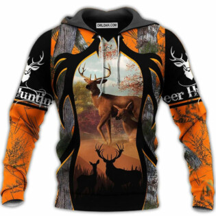 Hunting Deer Black And Orange Style - Hoodie - Owl Ohh - Owl Ohh