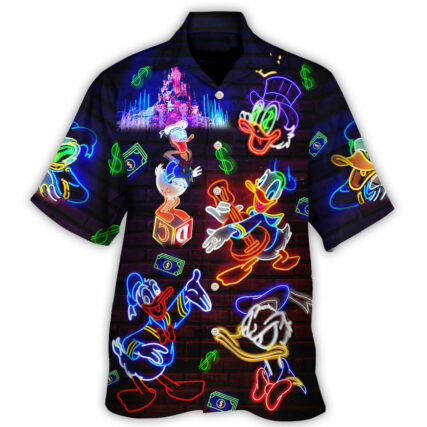 Donald Duck Happy Money Neon Sign - Hawaiian Shirt - Owl Ohh-Owl Ohh