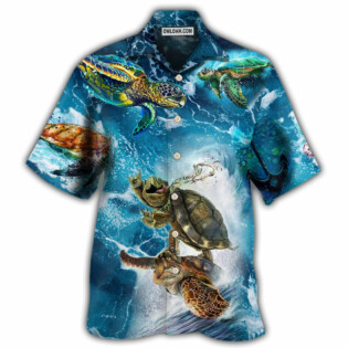 Turtle Swimming Over Sea - Hawaiian Shirt - Owl Ohh - Owl Ohh