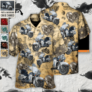 Motorcycle Depicting Patents Vintage - Hawaiian Shirt - Personalized Photo Gifts, Custom Photo Gifts, Personalized Gifts Ideas for men and women, kids - Owl Ohh