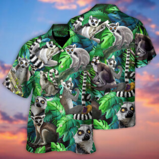 Lemur Madagascar In The Jungle - Hawaiian Shirt - Owl Ohh-Owl Ohh