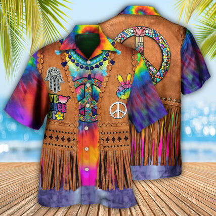 Hippie Peace Life Cowboy Style Cool - Hawaiian Shirt - Owl Ohh - Owl Ohh