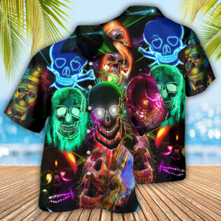 Skull Glowing - Hawaiian Shirt - Owl Ohh - Owl Ohh