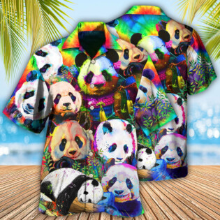 Panda Colorful Giant - Hawaiian Shirt - Owl Ohh - Owl Ohh