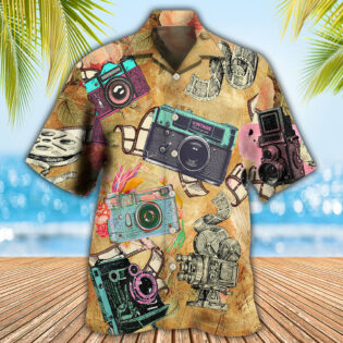 Camera Look At Old Cameras - Hawaiian Shirt - Owl Ohh for men and women, kids - Owl Ohh