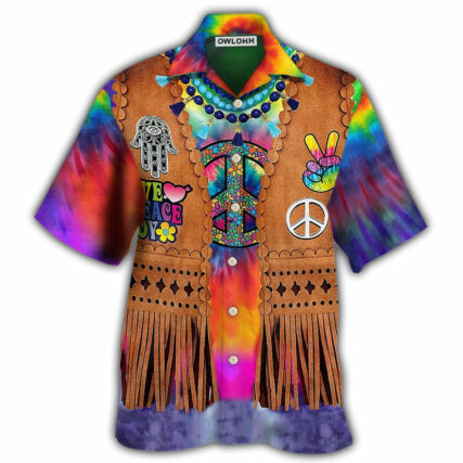 Hippie Peace Life Cowboy Style Cool - Hawaiian Shirt - Owl Ohh - Owl Ohh