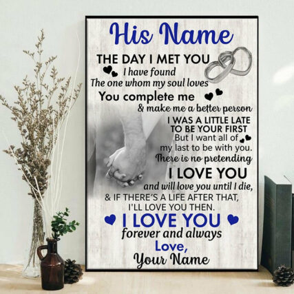 Couple Husband I Love You Personalized - Vertical Poster - Owl Ohh - Owl Ohh