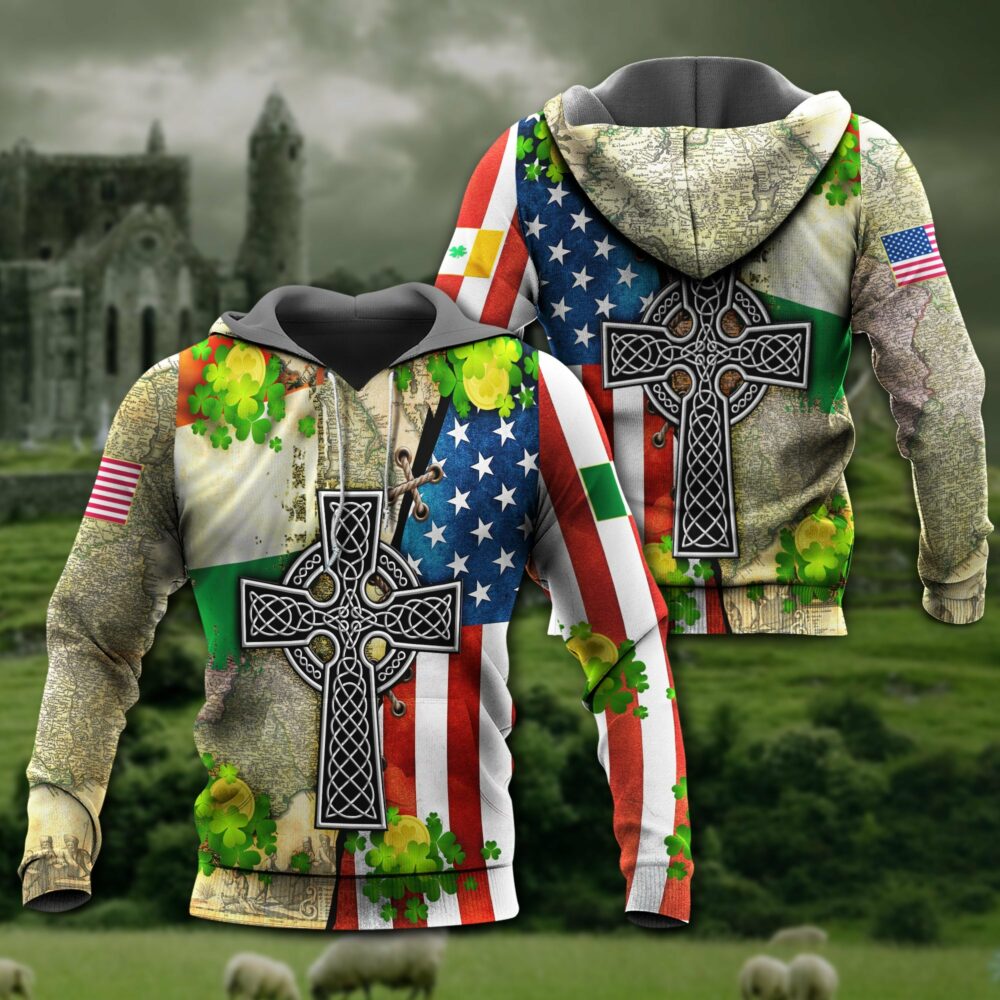 Irish By Blood American By Birth Patriot By Choice With Cool Style - Hoodie - Owl Ohh - Owl Ohh