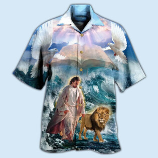 Jesus Lion I Found My Peace Jesus - Hawaiian Shirt - Owl Ohh - Owl Ohh
