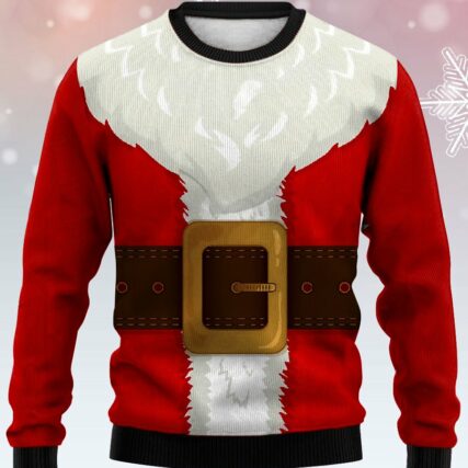 Ugly Christmas Sweater Print Crewneck Sweatshirt