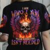 I AM WHO I AM WINGS SKULL ALL OVER PRINT - TLTM1002231