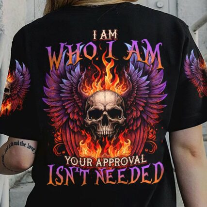 I AM WHO I AM WINGS SKULL ALL OVER PRINT - TLTM1002231