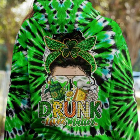 DRUNK LIVES MATTER PATRICK SKULL TIE DYE ALL OVER PRINT - TY0901232