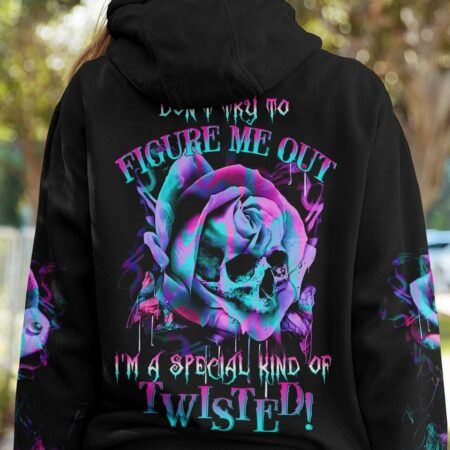 DON'T TRY TO FIGURE ME OUT ROSE SKULL ALL OVER PRINT - TLTW3001235