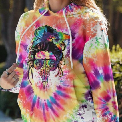 DON'T TRY TO FIGURE ME OUT MESSY BUN ALL OVER PRINT - TLTM1201234