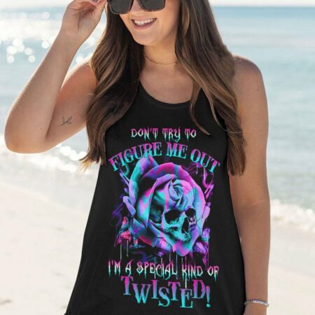 DON'T TRY TO FIGURE ME OUT ROSE SKULL ALL OVER PRINT - TLTW3001235